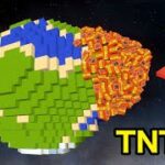 マイクラ型地球に大量のTNTを爆破させたらゲームが壊れた【 Solar Smash 】隠し要素